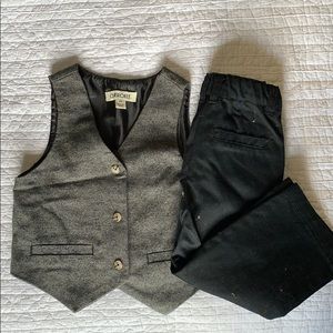 Little boys dress pants and vest